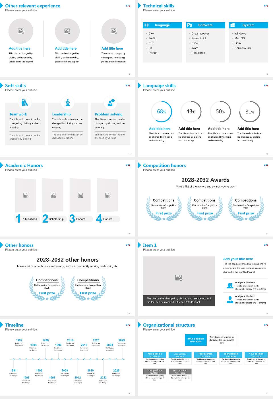 KPZ Catholic University of Applied Sciences Resume PPT Template16:9 ratio PPT effect preview image3