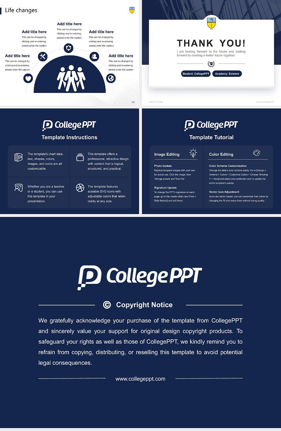 Hibernia College National Scholarship Defense PPT Template4:3 ratio PPT effect preview image4