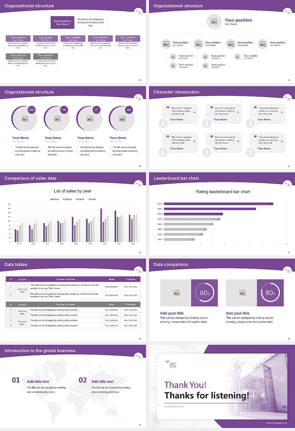 National College of Ireland Academic Presentation/Research Findings Report PPT Template16:9 ratio PPT effect preview image4