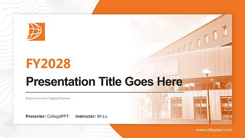 Breda University of Applied Sciences Academic Presentation/Research Findings Report PPT Template