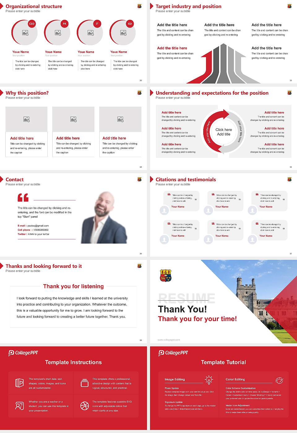 University College Cork Resume PPT Template16:9 ratio PPT effect preview image4