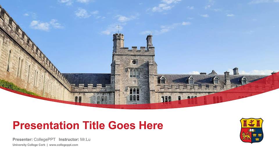 University College Cork Course/Courseware Creation PPT Template16:9 ratio PPT effect preview image
