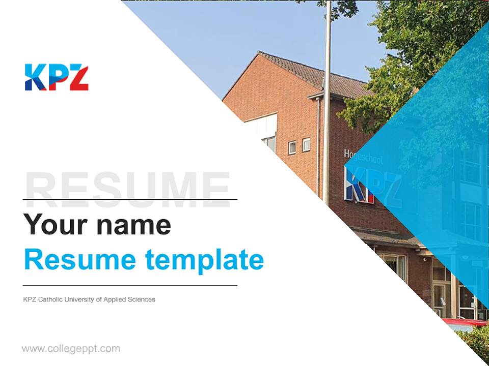 KPZ Catholic University of Applied Sciences Resume PPT Template4:3 ratio PPT effect preview image5
