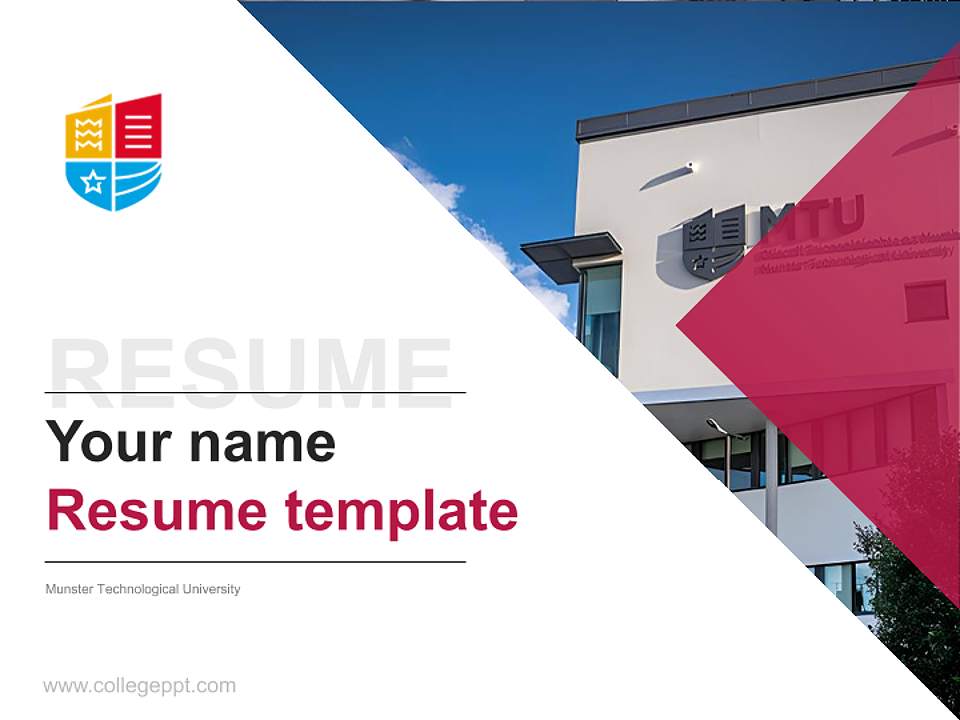 Munster Technological University Resume PPT Template4:3 ratio PPT effect preview image5