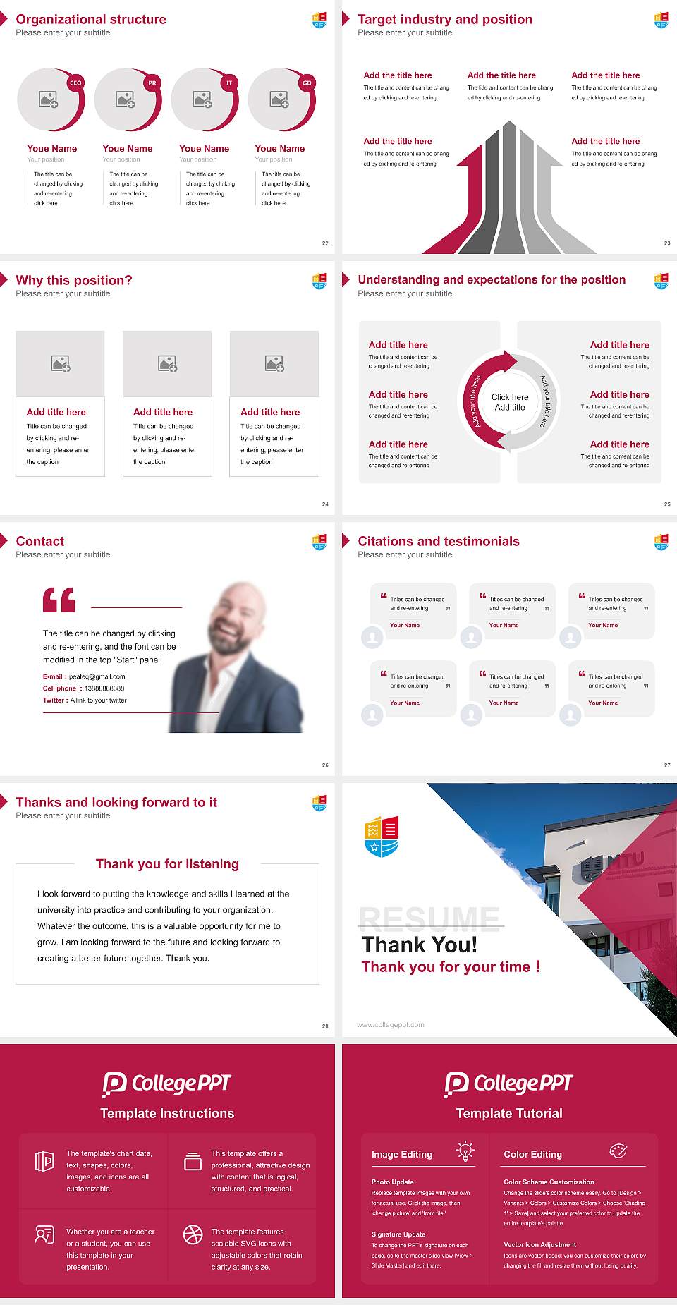 Munster Technological University Resume PPT Template4:3 ratio PPT effect preview image4
