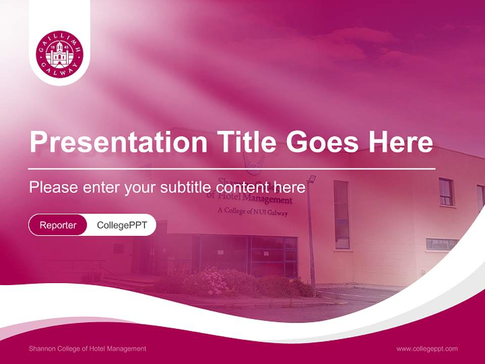 Shannon College of Hotel Management Lecture Sharing and Networking Event PPT Template4:3 ratio PPT effect preview image4