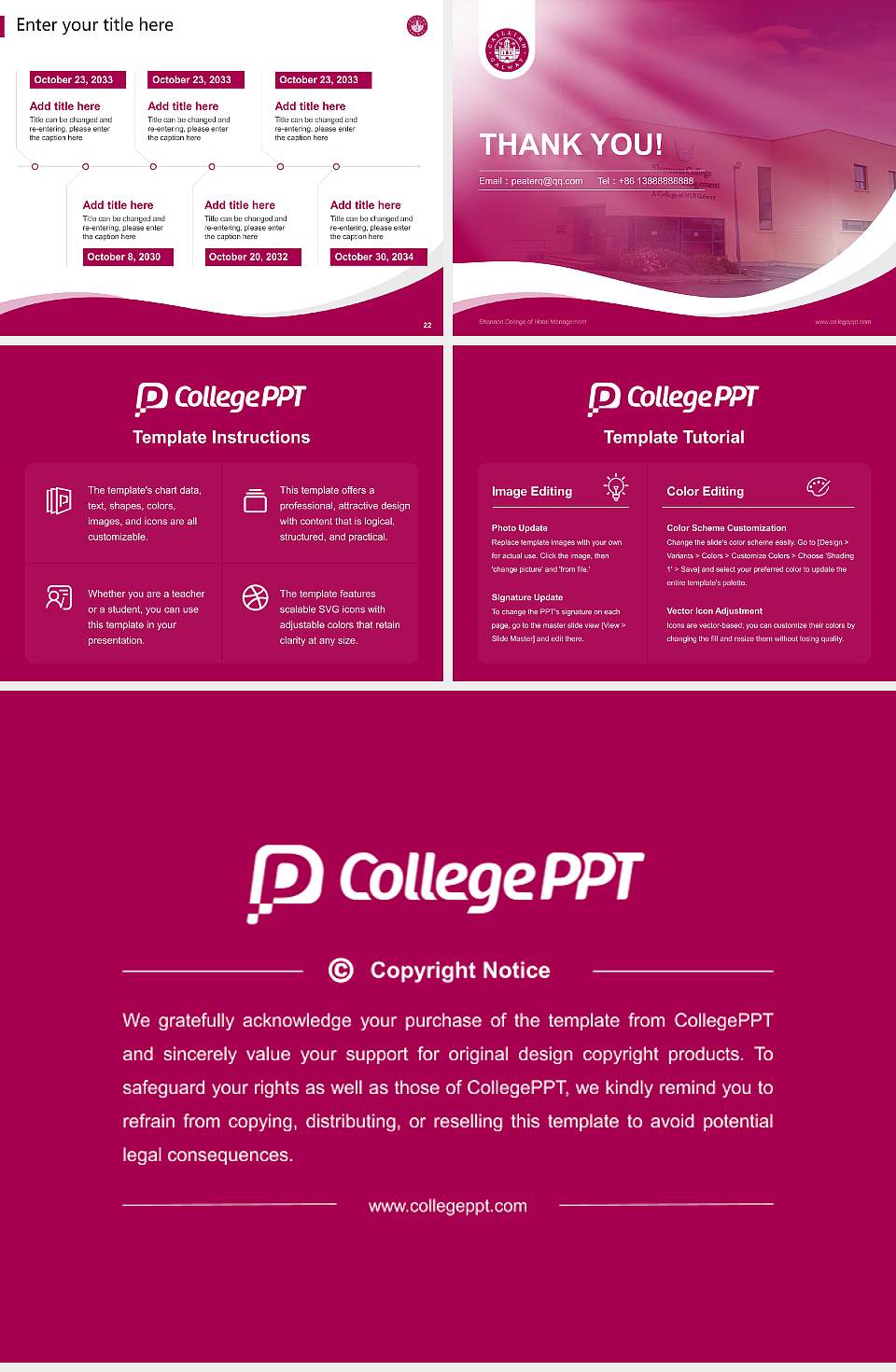 Shannon College of Hotel Management Lecture Sharing and Networking Event PPT Template4:3 ratio PPT effect preview image4