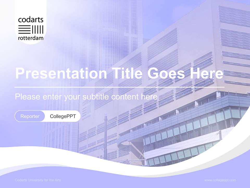 Codarts University for the Arts Lecture Sharing and Networking Event PPT Template4:3 ratio PPT effect preview image4