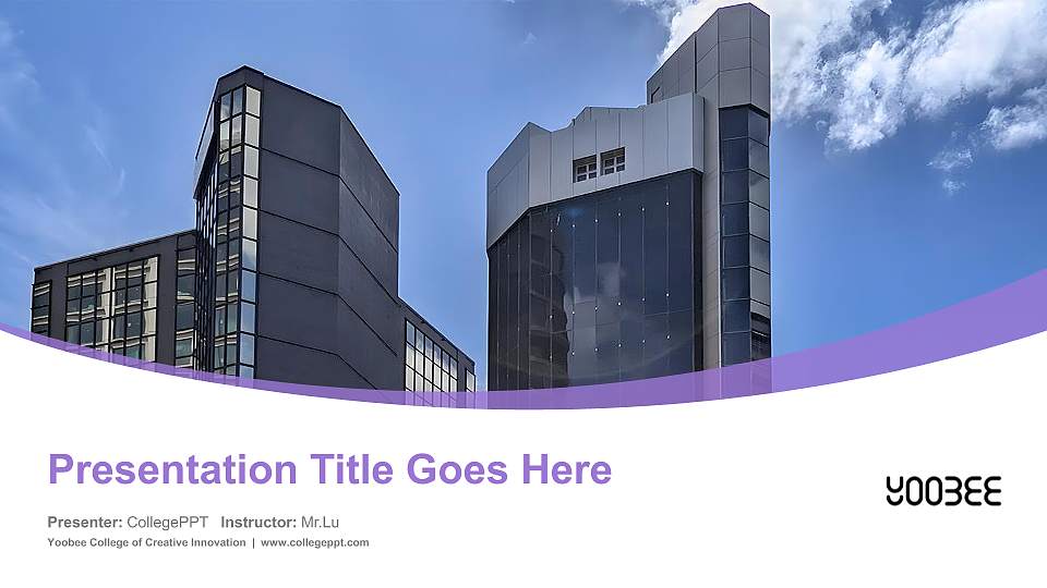 Yoobee College of Creative Innovation Course/Courseware Creation PPT Template16:9 ratio PPT effect preview image