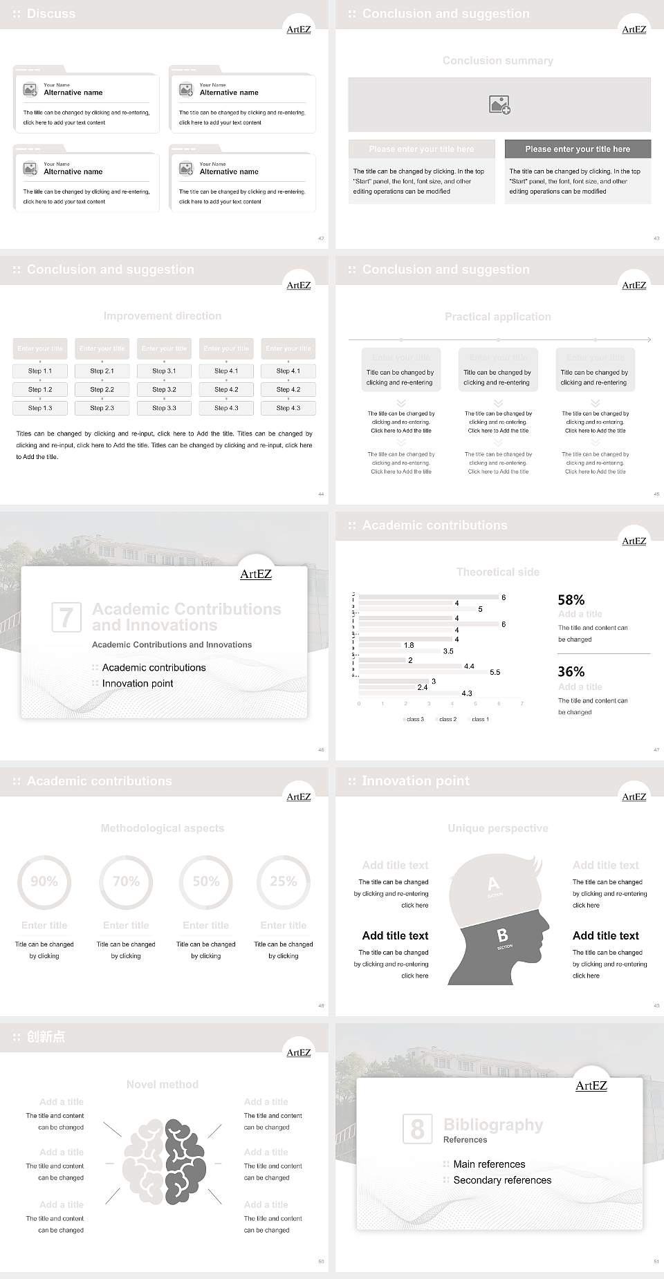 ArtEZ University of the Arts Graduation Thesis Defense PPT Template4:3 ratio PPT effect preview image6
