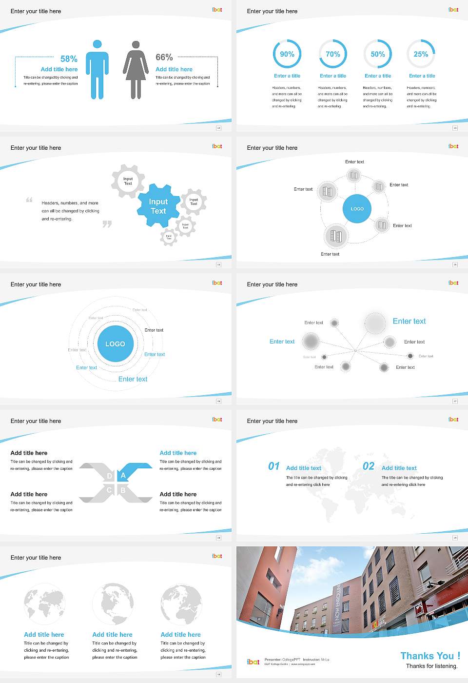 IBAT College Dublin Course/Courseware Creation PPT Template16:9 ratio PPT effect preview image4