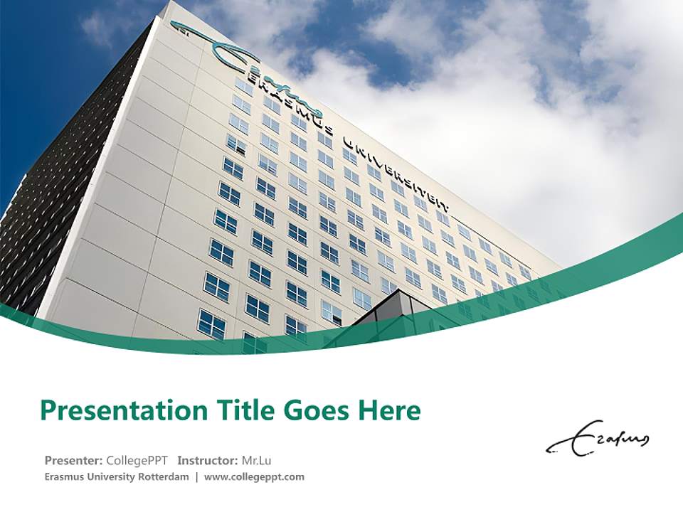 Erasmus University Rotterdam Course/Courseware Creation PPT Template4:3 ratio PPT effect preview image5