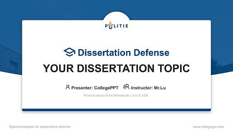 Police Academy of the Netherlands Graduation Thesis Defense PPT Template