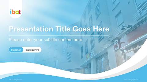 IBAT College Dublin Lecture Sharing and Networking Event PPT Template