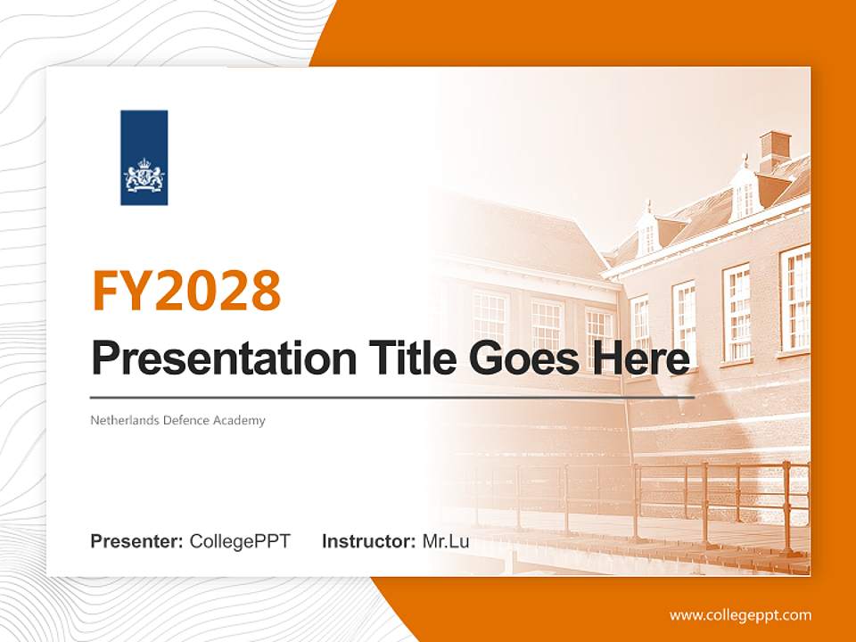 Netherlands Defence Academy Academic Presentation/Research Findings Report PPT Template4:3 ratio PPT effect preview image5