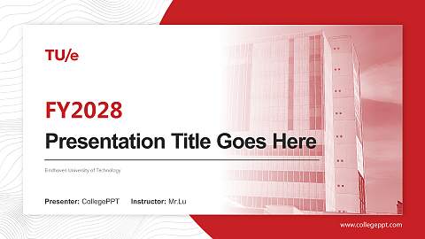 Eindhoven University of Technology Academic Presentation/Research Findings Report PPT Template