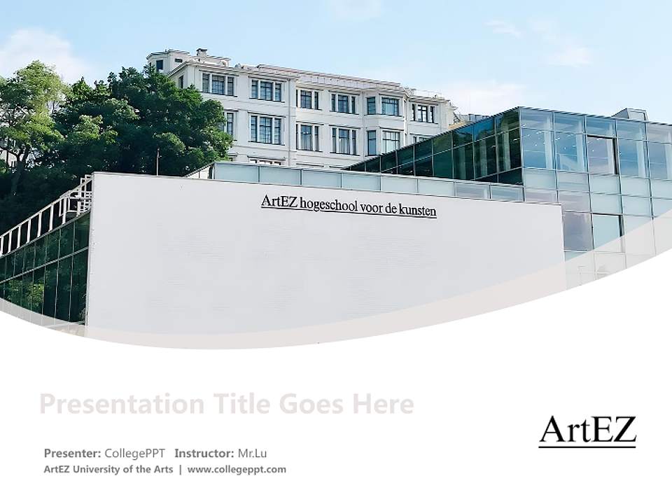 ArtEZ University of the Arts Course/Courseware Creation PPT Template4:3 ratio PPT effect preview image5