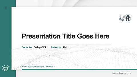 South East Technological University Thesis Proposal/Graduation Defense PPT Template