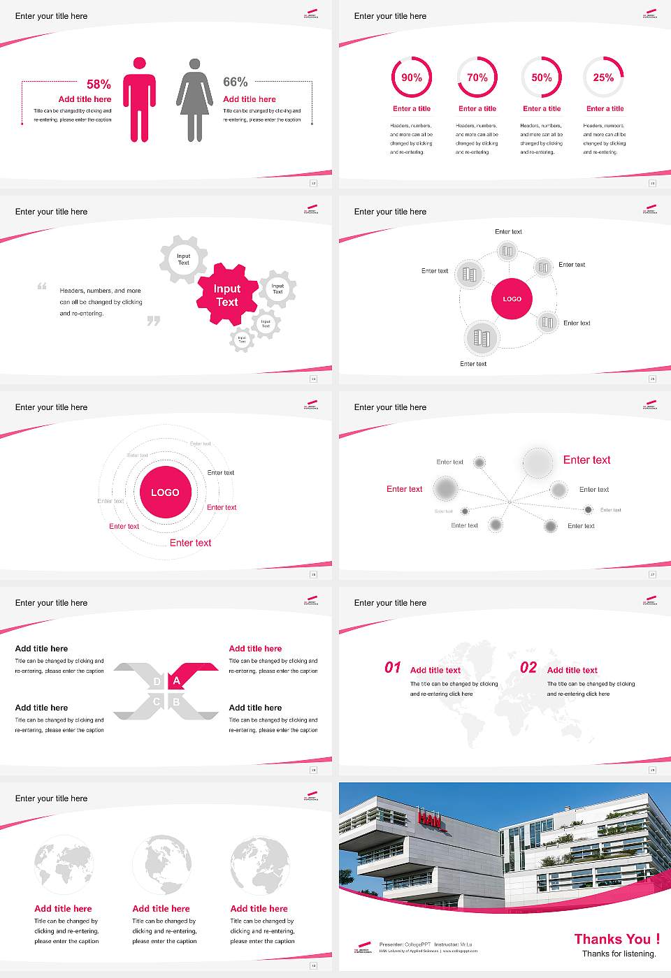 HAN University of Applied Sciences Course/Courseware Creation PPT Template16:9 ratio PPT effect preview image4