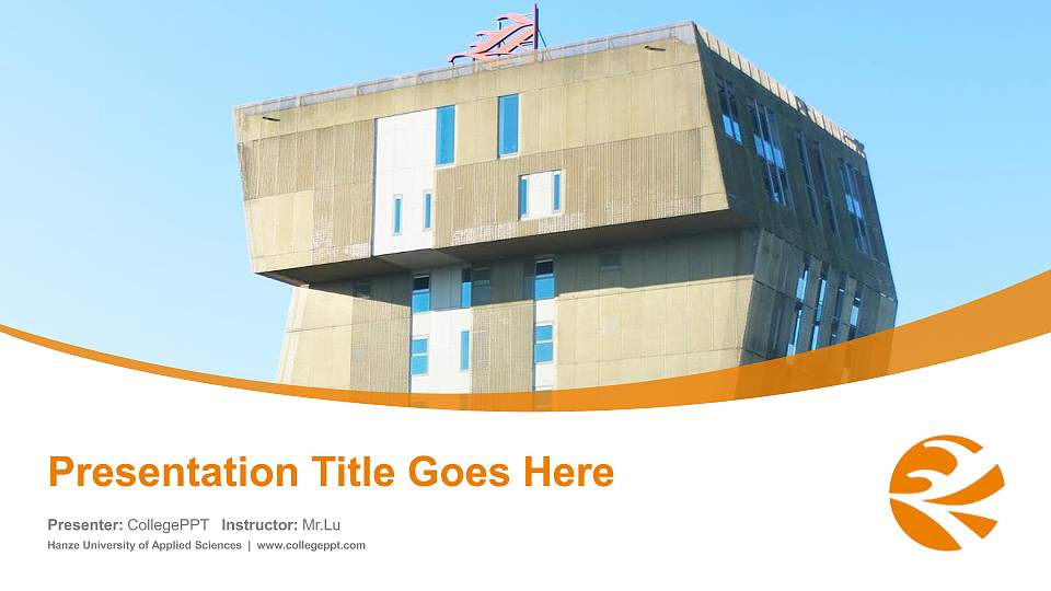 Hanze University of Applied Sciences Course/Courseware Creation PPT Template16:9 ratio PPT effect preview image