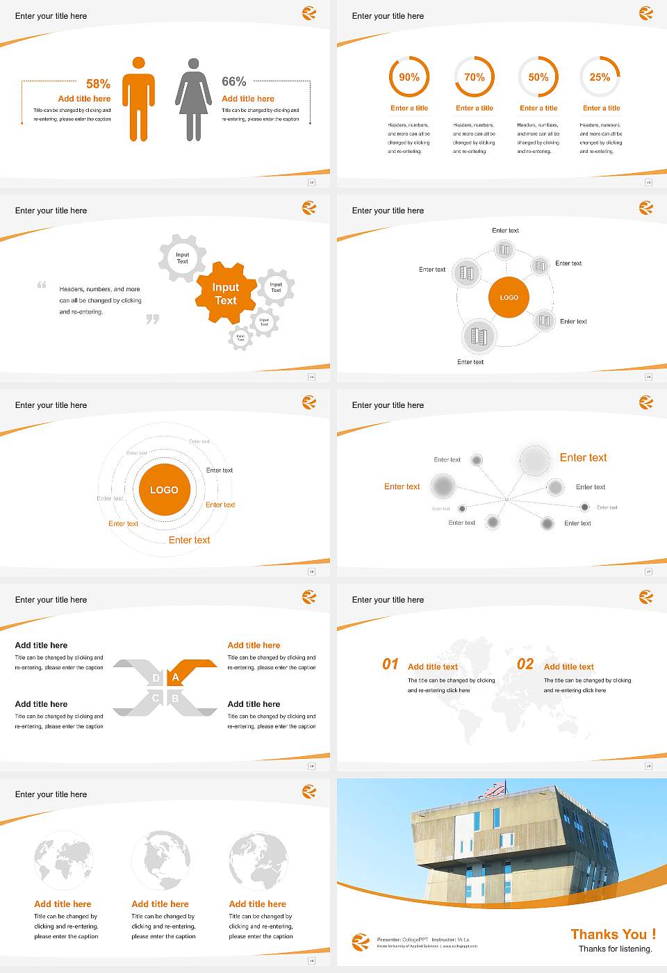 Hanze University of Applied Sciences Course/Courseware Creation PPT Template16:9 ratio PPT effect preview image4