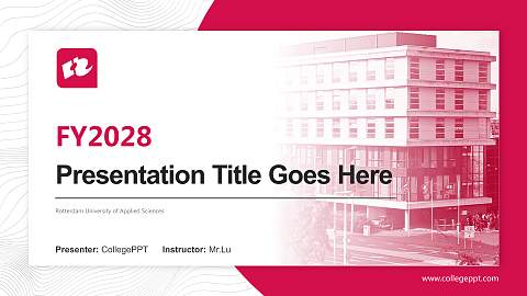 Rotterdam University of Applied Sciences Academic Presentation/Research Findings Report PPT Template