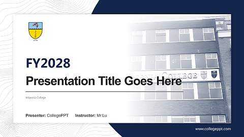 Hibernia College Academic Presentation/Research Findings Report PPT Template