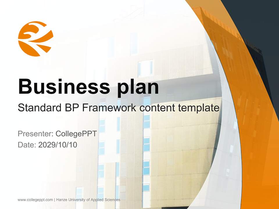 Hanze University of Applied Sciences Competition/Entrepreneurship Contest PPT Template4:3 ratio PPT effect preview image9