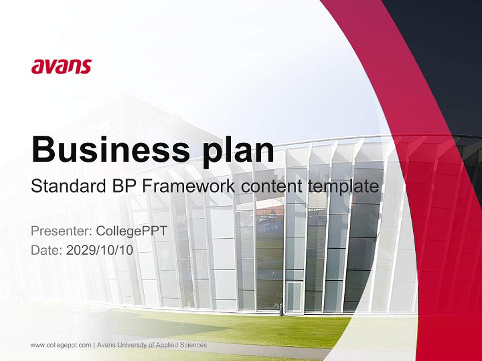 Avans University of Applied Sciences Competition/Entrepreneurship Contest PPT Template4:3 ratio PPT effect preview image9