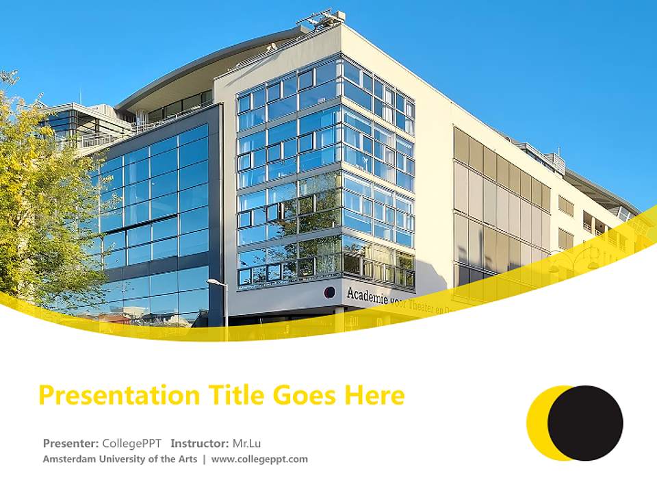 Amsterdam University of the Arts Course/Courseware Creation PPT Template4:3 ratio PPT effect preview image5