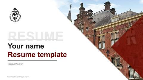Radboud University Resume PPT Template