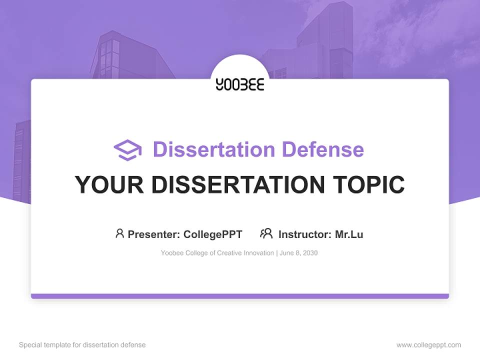 Yoobee College of Creative Innovation Graduation Thesis Defense PPT Template4:3 ratio PPT effect preview image7