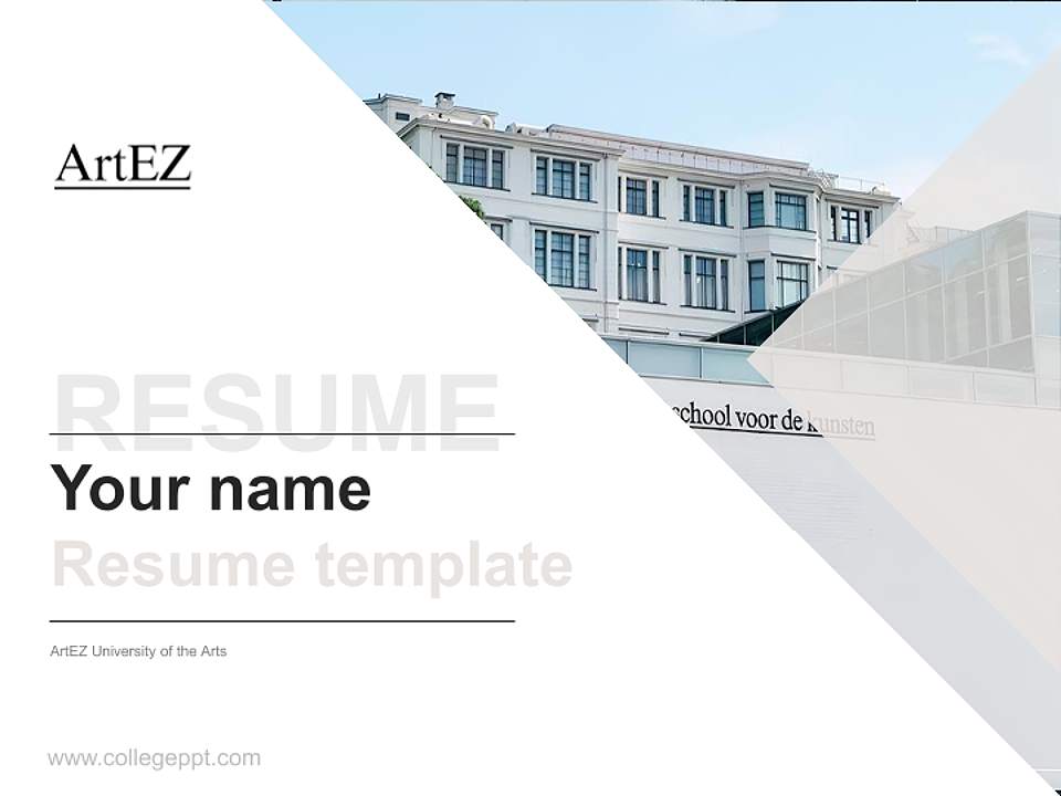 ArtEZ University of the Arts Resume PPT Template4:3 ratio PPT effect preview image5