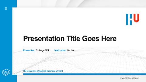 HU University of Applied Sciences Utrecht Thesis Proposal/Graduation Defense PPT Template