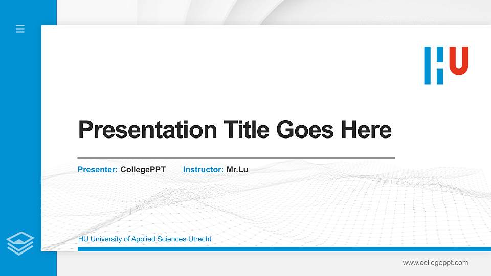 HU University of Applied Sciences Utrecht Thesis Proposal/Graduation Defense PPT Template16:9 ratio PPT effect preview image