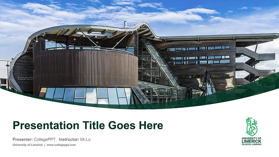 University of Limerick Course/Courseware Creation PPT Template16:9 ratio PPT effect preview image