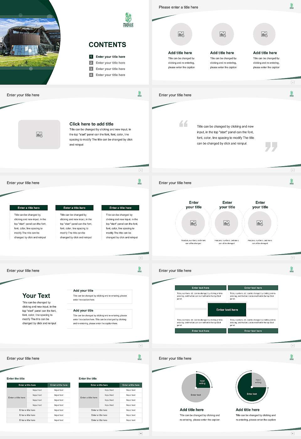 University of Limerick Course/Courseware Creation PPT Template16:9 ratio PPT effect preview image2