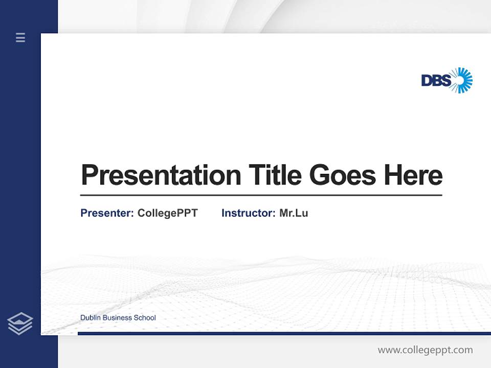 Dublin Business School Thesis Proposal/Graduation Defense PPT Template4:3 ratio PPT effect preview image5