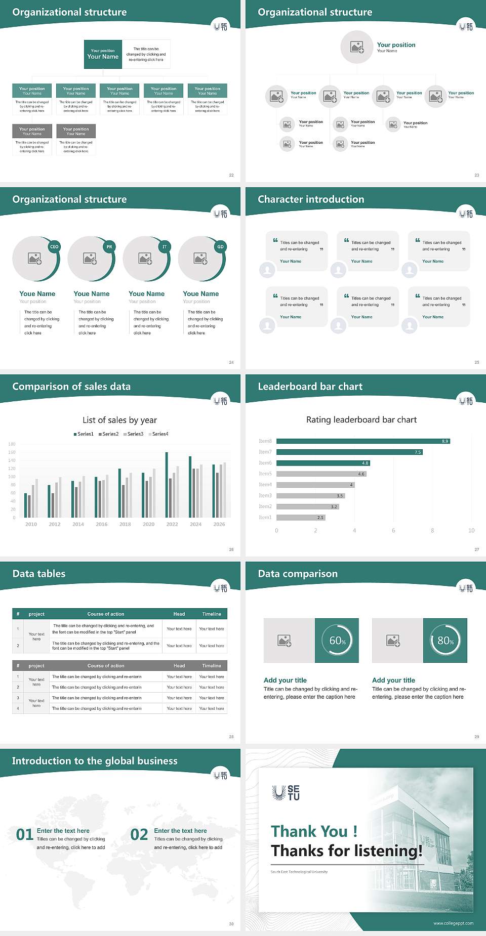 South East Technological University Academic Presentation/Research Findings Report PPT Template4:3 ratio PPT effect preview image4