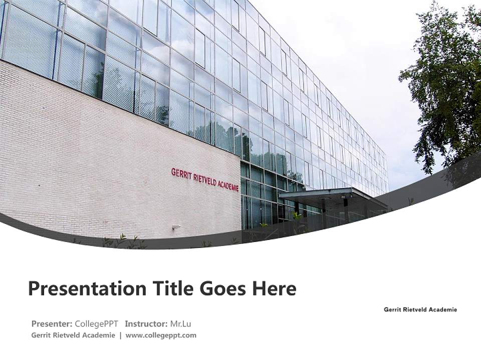 Gerrit Rietveld Academie Course/Courseware Creation PPT Template4:3 ratio PPT effect preview image5