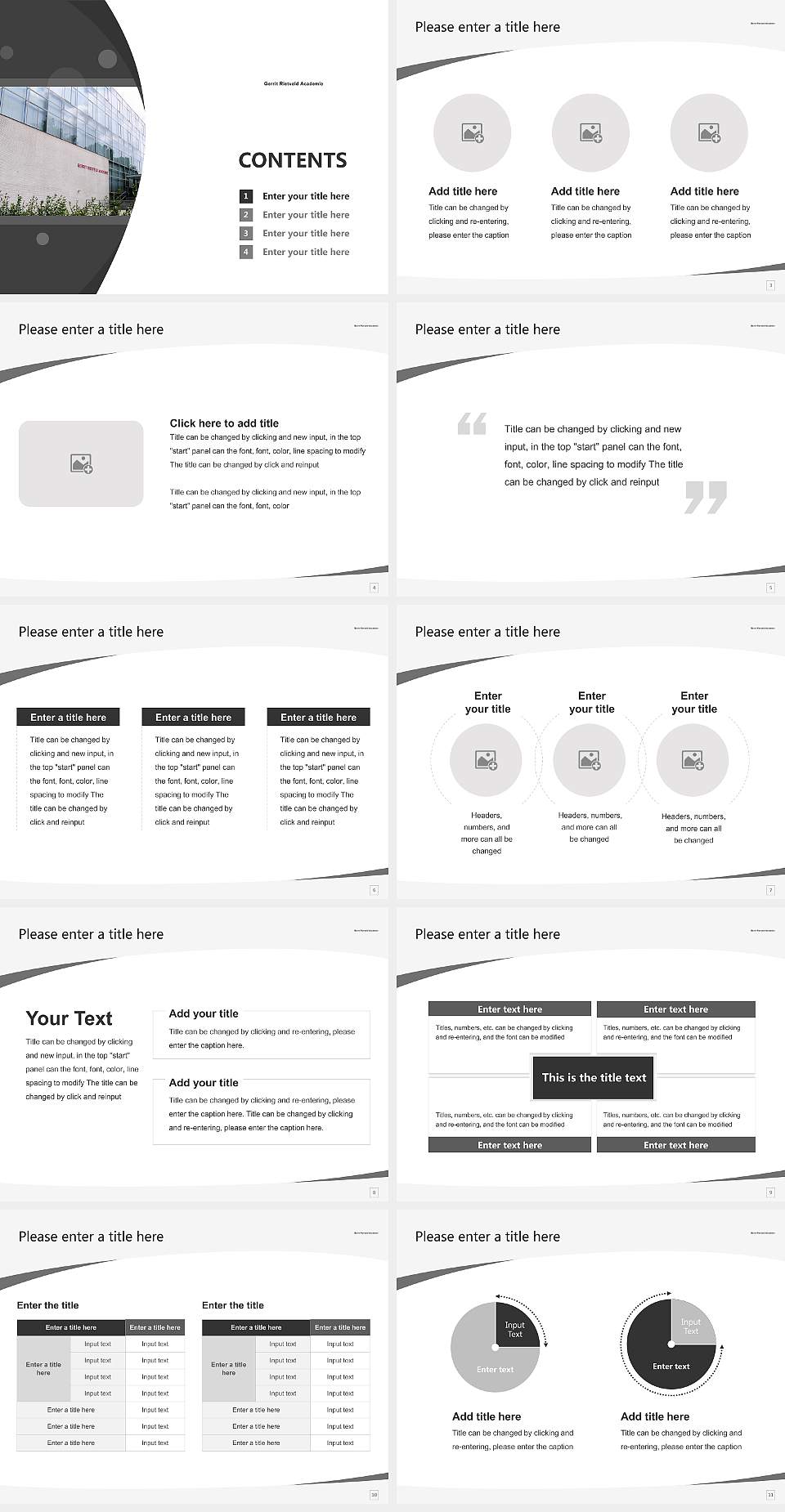 Gerrit Rietveld Academie Course/Courseware Creation PPT Template4:3 ratio PPT effect preview image2