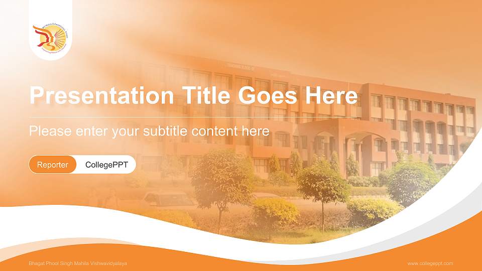 Bhagat Phool Singh Mahila Vishwavidyalaya Lecture Sharing and Networking Event PPT Template16:9 ratio PPT effect preview image