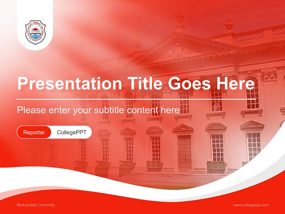 Barkatullah University Lecture Sharing and Networking Event PPT Template4:3 ratio PPT effect preview image4