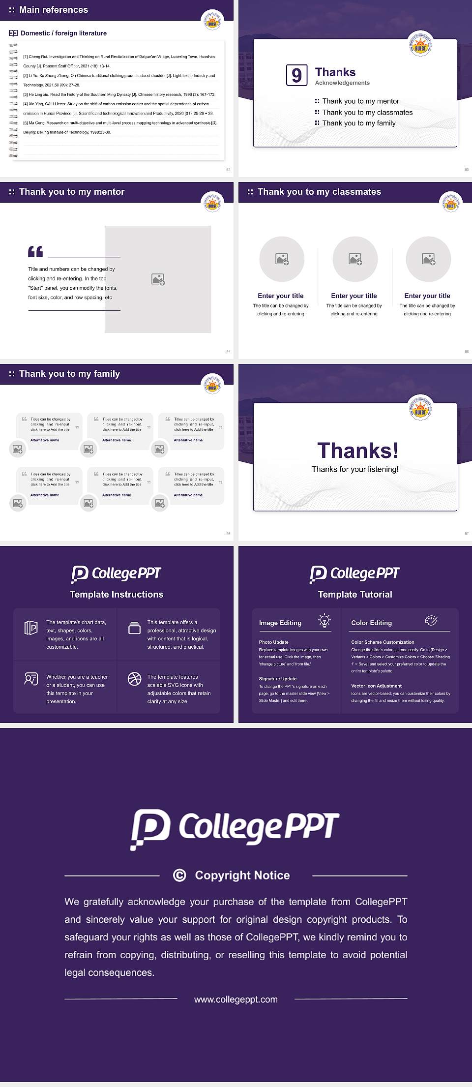 Baddi University of Emerging Sciences & Technology Graduation Thesis Defense PPT Template4:3 ratio PPT effect preview image7