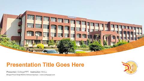 Bhagat Phool Singh Mahila Vishwavidyalaya Course/Courseware Creation PPT Template