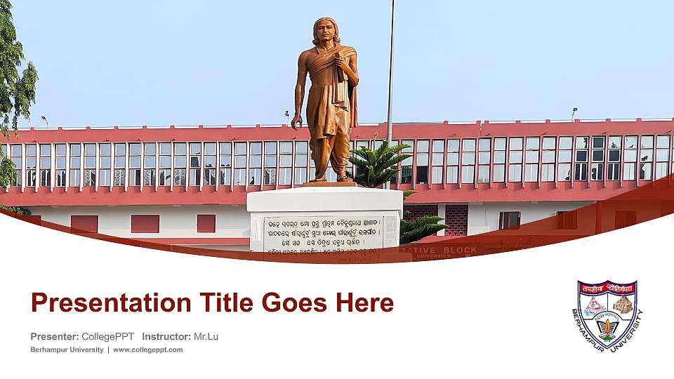 Berhampur University Course/Courseware Creation PPT Template16:9 ratio PPT effect preview image