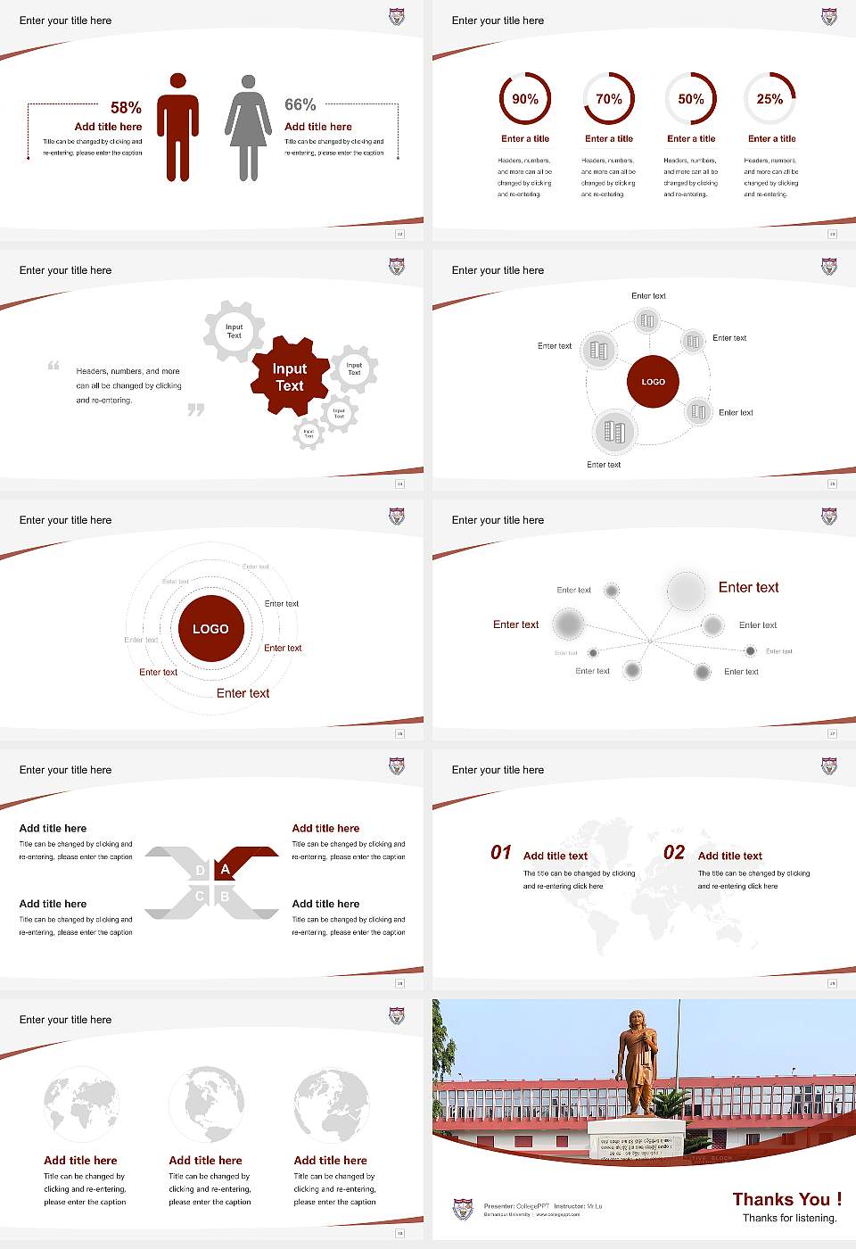 Berhampur University Course/Courseware Creation PPT Template16:9 ratio PPT effect preview image4
