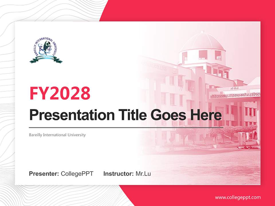 Bareilly International University Academic Presentation/Research Findings Report PPT Template4:3 ratio PPT effect preview image5