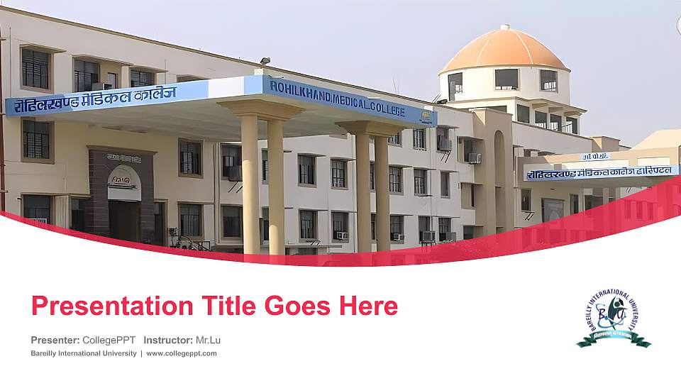 Bareilly International University Course/Courseware Creation PPT Template16:9 ratio PPT effect preview image