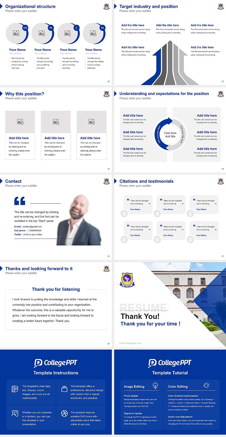 Bhabha University Resume PPT Template4:3 ratio PPT effect preview image4